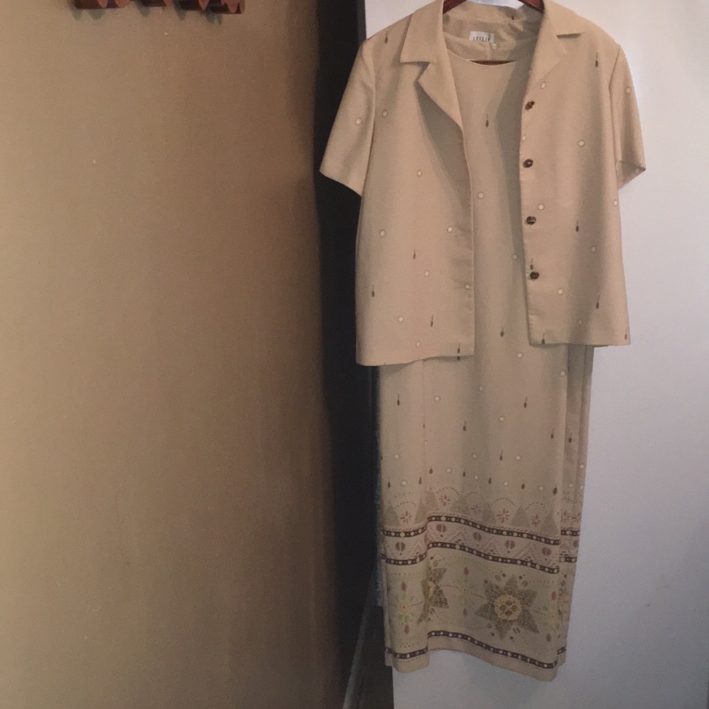Vintage Star border Sheath Dress with Blouse